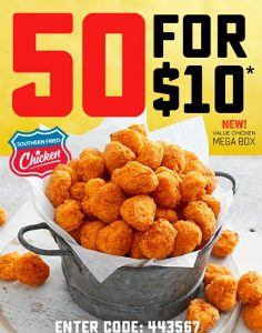 DEAL: Domino's Value Chicken Mega Box - 50 Chicken Kicker Bites for $10 11