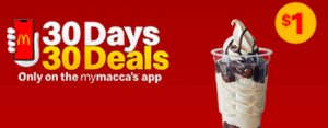 DEAL: McDonald’s - $1 Large Sundae on mymacca's app (11 November 2019 - 30 Days 30 Deals) 3