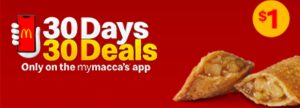 DEAL: McDonald’s - $1 Apple Pie on mymacca's app (16 November 2019 - 30 Days 30 Deals) 3