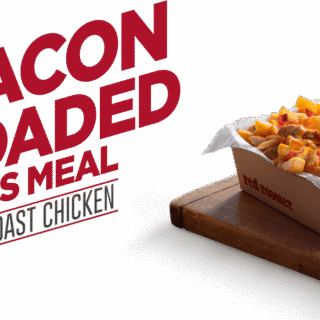DEAL: Red Rooster - $5 Bacon Loaded Chips Meal with 250ml Coke No Sugar 10