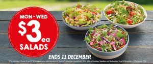 DEAL: 7-Eleven - $3 Salad on Monday-Wednesday (starts 25 November 2019) 5