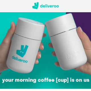 NEWS: Deliveroo - Free Frank Green Cup with Coffee or Tea Pickup at Selected Sydney/Melbourne Locations (13 November 2019) 1