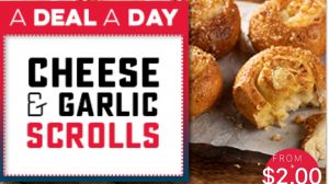 DEAL: Domino's Offers App - $2 Cheese & Garlic Scrolls (27 November 2019) 3