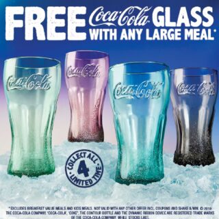 DEAL: Hungry Jack's - Free Coca Cola Glass with Large Meal Purchase (starts 5 November 2019) 3 DEAL: Hungry Jack's - Free Coca Cola Glass with Large Meal Purchase (starts 5 November 2019) 3