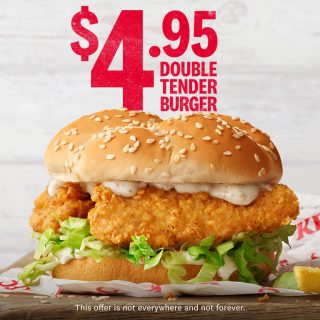 DEAL: KFC $4.95 Double Tender Burger 1