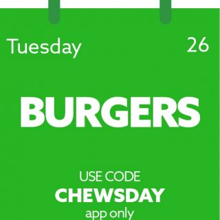 DEAL: Menulog CHEWSDAY Code - 25% off Burgers (26 November 2019) 8
