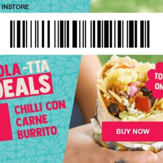 DEAL: Salsa's App - $7 Chilli Con Carne Burrito (30 November 2019) 1