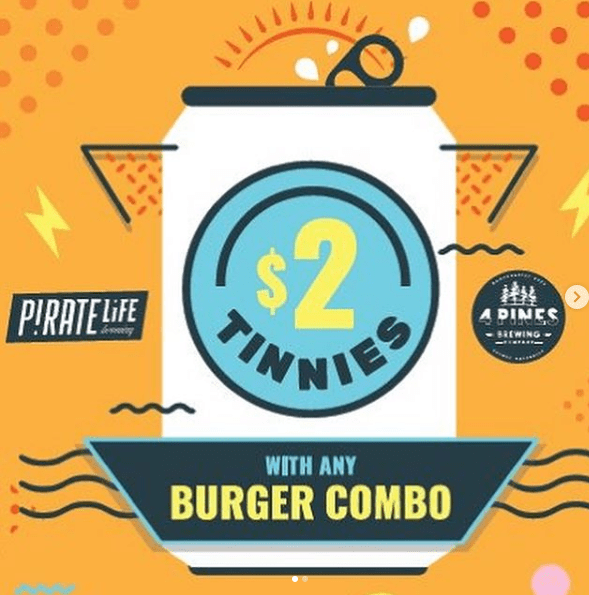 DEAL: Burger Project - $2 Beer with Any Burger Combo 1