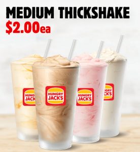 DEAL: Hungry Jack's App - $2 Medium Thickshake (until 3 August 2020) 3