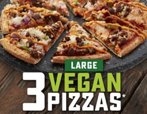 DEAL: Domino's - 3 Large Vegan Pizzas for $19.10 3