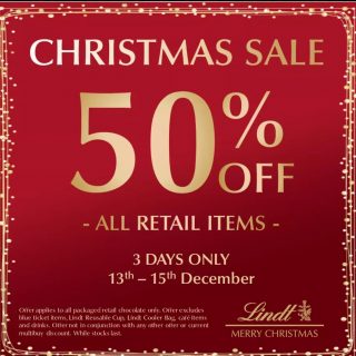 DEAL: Lindt Chocolate Shops - 50% off Retail Items from 13-15 December 2019 7
