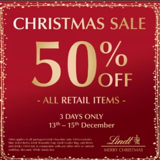 DEAL: Lindt Chocolate Shops - 50% off Retail Items from 13-15 December 2019 4
