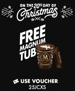 DEAL: Red Rooster - Free Magnum Tub (20 to 24 December 2019 - 25 Days of Christmas) 1