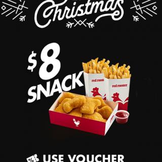 DEAL: Red Rooster - 12 Nuggets + 2 Large Chips for $8 (21 to 25 December 2019 - 25 Days of Christmas) 1