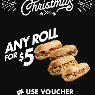 DEAL: Red Rooster - Any Roll for $5 (23 to 27 December 2019 - 25 Days of Christmas) 9