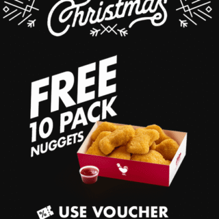 DEAL: Red Rooster - Free 10 Pack Nuggets (24 to 28 December 2019 - 25 Days of Christmas) 2