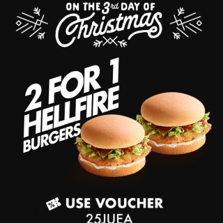 DEAL: Red Rooster - 2 For 1 Hellfire Burgers (3 to 7 December 2019 - 25 Days of Christmas) 9