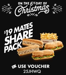 DEAL: Red Rooster - $19 Mates Share Pack (6 to 10 December 2019 - 25 Days of Christmas) 3