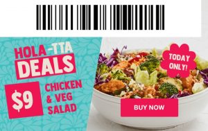 DEAL: Salsa's App - $9 Chicken & Veg Salad (1 December 2019) 4
