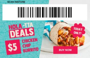 DEAL: Salsa's App - $5 Chicken Chip Burrito (5 December 2019) 2