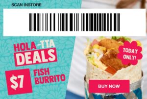 DEAL: Salsa's App - $7 Fish Burrito (6 December 2019) 2