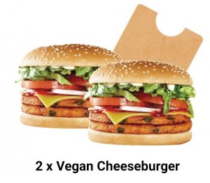 DEAL: Hungry Jack's App - 2 Vegan Cheeseburgers for $10.45 3