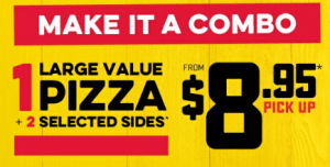 DEAL: Domino's - $8.95 Large Value Pizza + 2 Sides (until 19 February 2020) 3