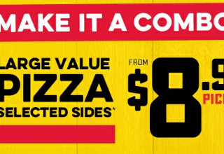 DEAL: Domino's - $8.95 Large Value Pizza + 2 Sides (until 19 February 2020) 1