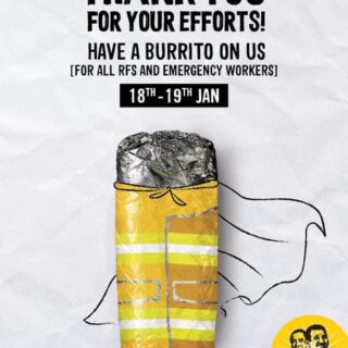 NEWS: Guzman Y Gomez - Free Burrito for RFS Volunteers and Emergency Workers and their Families (18-19 January 2020) 10 NEWS: Guzman Y Gomez - Free Burrito for RFS Volunteers and Emergency Workers and their Families (18-19 January 2020) 10