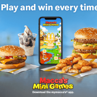 NEWS: Macca's Mini Games - Instant Win Prizes at McDonald's with mymacca's app 1