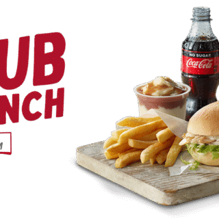 DEAL: Red Rooster - $5 Sub Lunch until 4pm (Sub, Small Chips, Mash & Gravy & 250ml Coke) 7