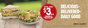 DEAL: $3 Sandwiches & Salads at 7-Eleven on Monday-Wednesday (until 4 March 2020) 5