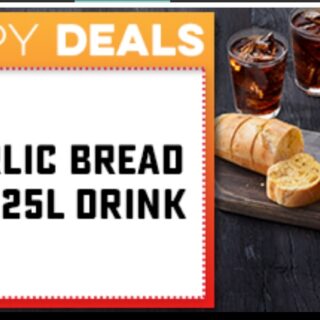 DEAL: Domino's Offers App - $5 Garlic Bread & 1.25L Drink (28 February 2020) 7 DEAL: Domino's Offers App - $5 Garlic Bread & 1.25L Drink (28 February 2020) 7