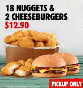 DEAL: Hungry Jack's App - 18 Nuggets and 2 Cheeseburgers for $12.95 (until 9 March 2020) 29 DEAL: Hungry Jack's App - 18 Nuggets and 2 Cheeseburgers for $12.95 (until 9 March 2020) 1