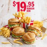 DEAL: KFC $19.95 Value Burger Box (4 Burgers & 4 Regular Chips)