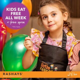 DEAL: Rashays - Kids Eat Free + Free Apron (until 10 February 2020) 2