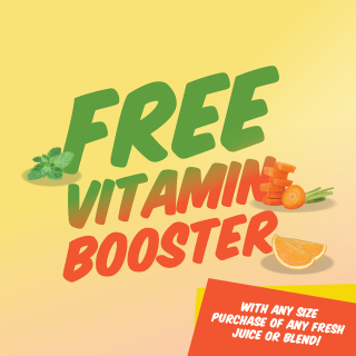 DEAL: Boost Juice - Free Vitamin Booster with Fresh Juice or Blend 10