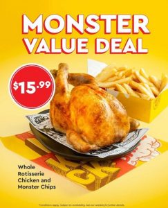 DEAL: Chicken Treat - $15.99 Whole Chicken & Monster Chips 6