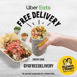 DEAL: Guzman Y Gomez - Free Delivery on Uber Eats 8 DEAL: Guzman Y Gomez - Free Delivery on Uber Eats 8