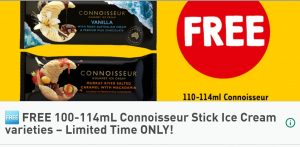 DEAL: 7-Eleven App – Free Connoisseur Stick Ice Cream Varieties (13 March 2020) 5