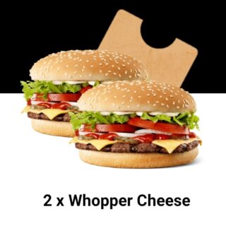 DEAL: Hungry Jack's App - 2 Whopper Cheese for $9.45 8 DEAL: Hungry Jack's App - 2 Whopper Cheese for $9.45 8