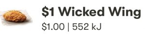 DEAL: KFC - $1 Wicked Wing with KFC App in QLD (until 6 March 2020) 23