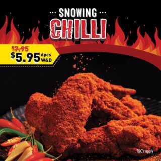 DEAL: Nene Chicken - 6 Snowing Chilli Wingettes & Drumettes for $4.95 (WA/NT) $5.95 (VIC/NSW/QLD) (normally $7.95) 1 DEAL: Nene Chicken - 6 Snowing Chilli Wingettes & Drumettes for $4.95 (WA/NT) $5.95 (VIC/NSW/QLD) (normally $7.95) 1