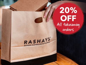 DEAL: Rashays - 20% off All Takeaway Orders 3