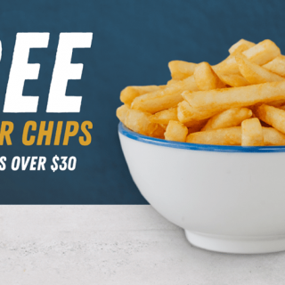DEAL: Ribs & Burgers - Free Regular Chips with $30 Spend via Deliveroo 10