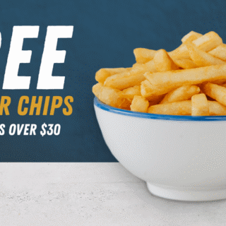 DEAL: Ribs & Burgers - Free Regular Chips with $30 Spend via Deliveroo 1