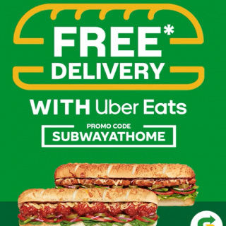 DEAL: Subway - Free Delivery with Uber Eats 4