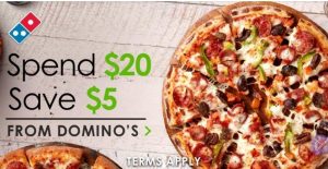 DEAL: Uber Eats - Spend $20 Save $5 at Domino's 8