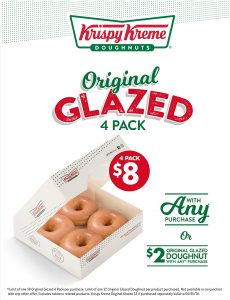 DEAL: 7-Eleven – $2 Krispy Kreme Original Glazed or $8 4 Pack with Any Purchase (until 1 February 2021) 7