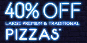 DEAL: Domino's - 40% off Large Traditional & Premium Pizzas Delivered (23 April 2020) 1